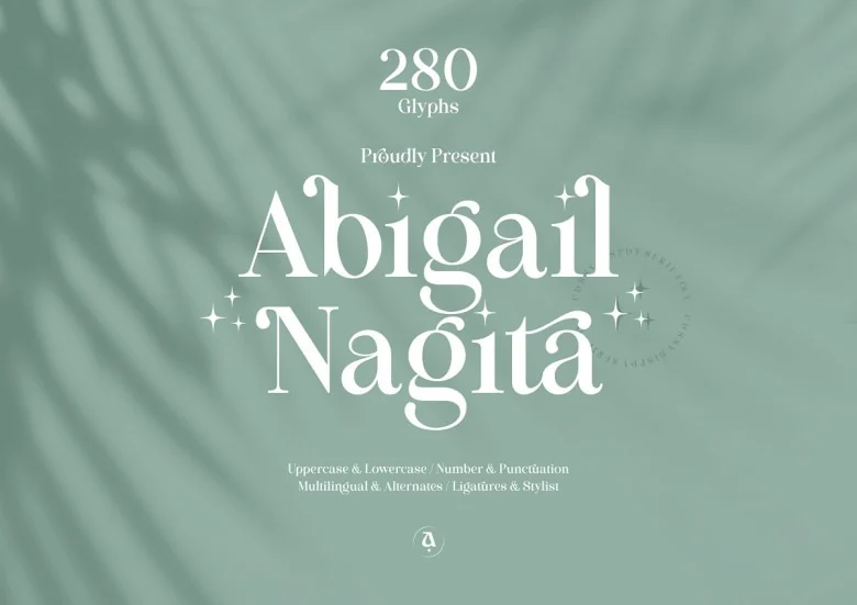 Abigail Nagita Sans Serif typeface preview for Typography, Web Design