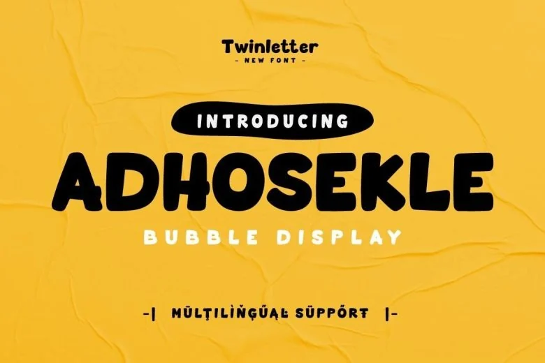 Adhosekle Sans Serif typeface preview for Typography, Web Design