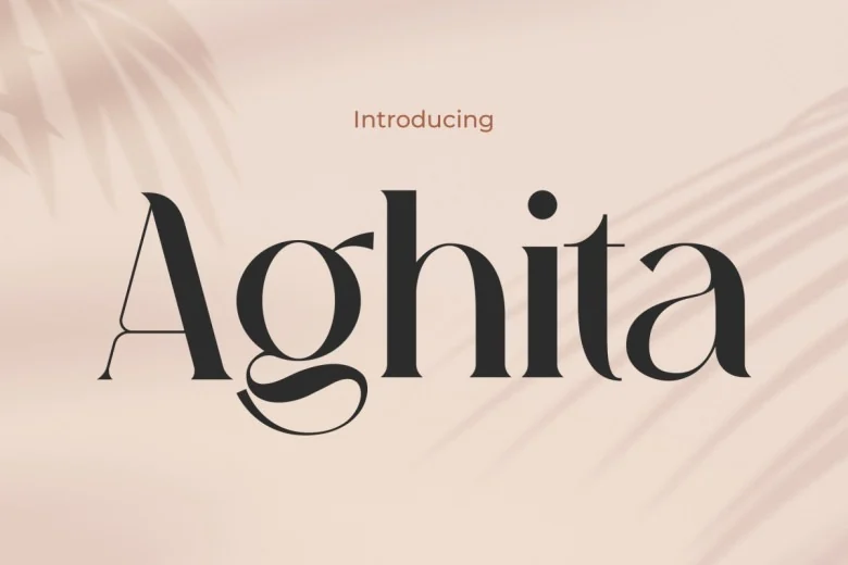 Aghita Sans Serif typeface preview for Typography, Web Design