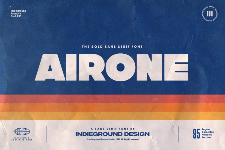 Airone Sans Serif typeface preview for Typography, Web Design