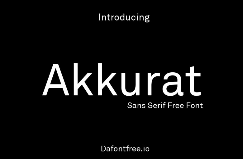 Akkurat Sans Serif typeface preview for Typography, Web Design