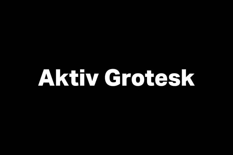Aktiv Grotesk Sans Serif typeface preview for Typography, Web Design