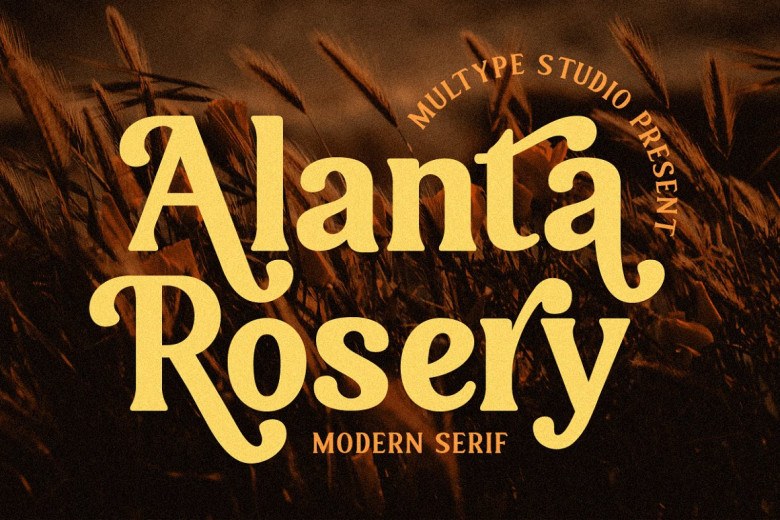 Alanta Rosery Sans Serif typeface preview for Typography, Web Design