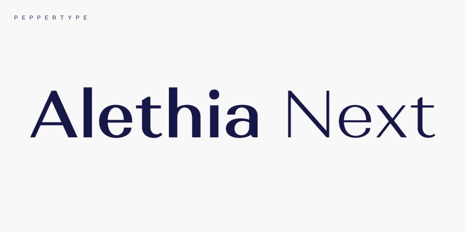 Alethia Next Sans Serif typeface preview for Typography, Web Design