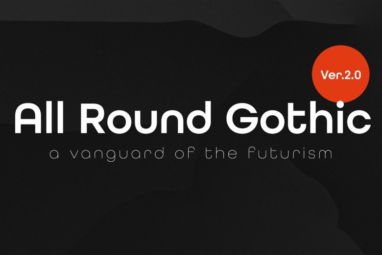 All Round Gothic Sans Serif typeface preview for Typography, Web Design