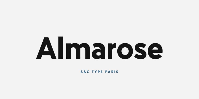 Almarose Sans Serif typeface preview for Typography, Web Design