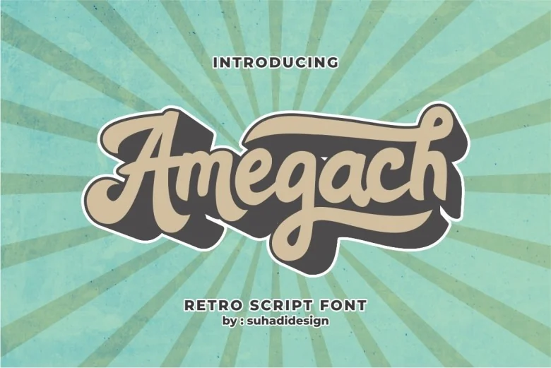 Amegach Sans Serif typeface preview for Typography, Web Design