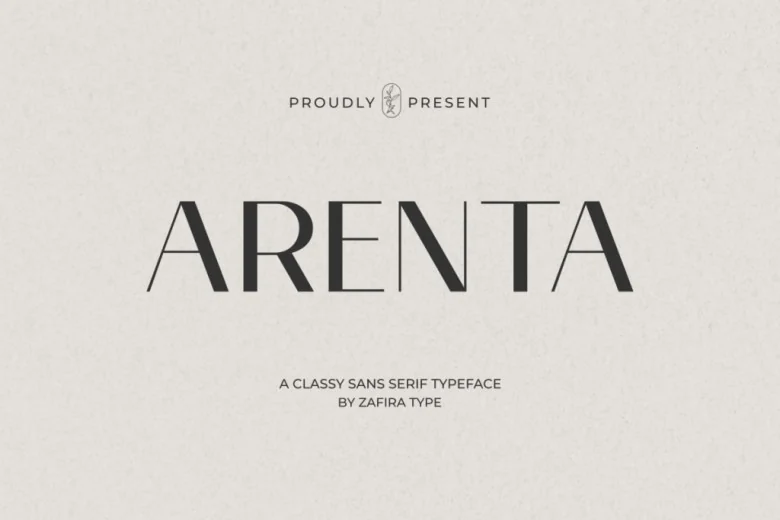 Arenta Sans Serif typeface preview for Typography, Web Design