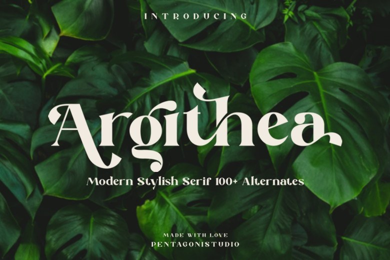 Argithea Sans Serif typeface preview for Typography, Web Design