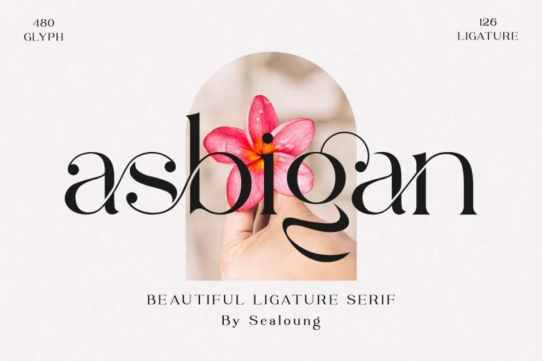 Asbigan Sans Serif typeface preview for Typography, Web Design