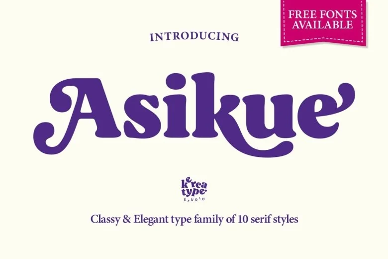 Asikue Sans Serif typeface preview for Typography, Web Design