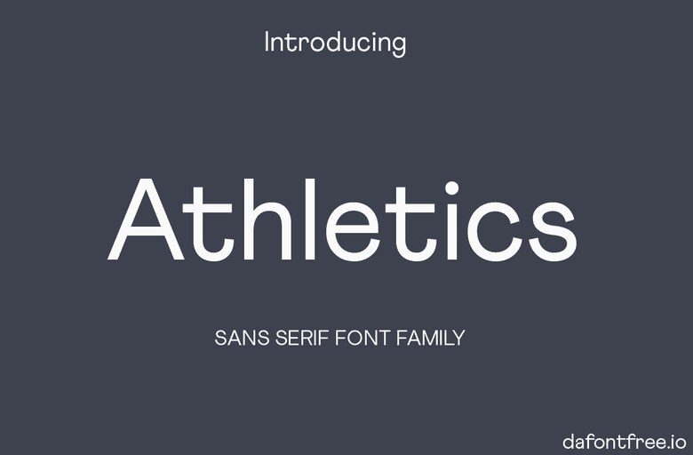 Athletics Sans Serif typeface preview for Typography, Web Design