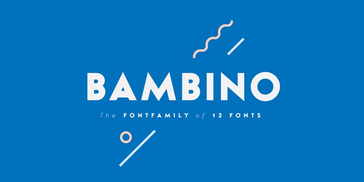 Bambino Sans Serif typeface preview for Typography, Web Design