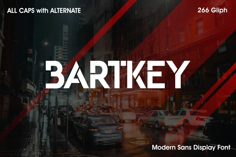 Bartkey Sans Serif typeface preview for Typography, Web Design