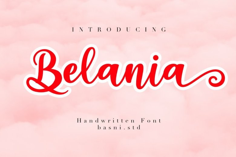 Belania Sans Serif typeface preview for Typography, Web Design