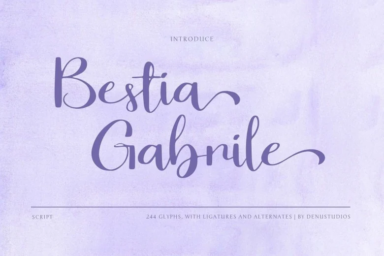 Bestia Gabrile Sans Serif typeface preview for Typography, Web Design