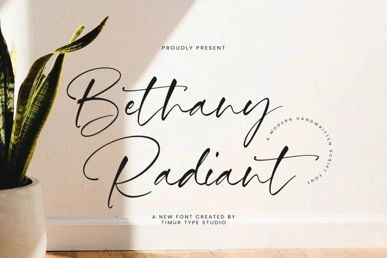 Bethany Radiant Sans Serif typeface preview for Typography, Web Design