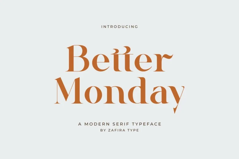 Better Monday Sans Serif typeface preview for Typography, Web Design