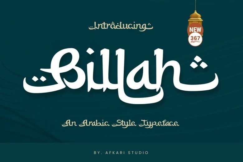 Billah Sans Serif typeface preview for Typography, Web Design