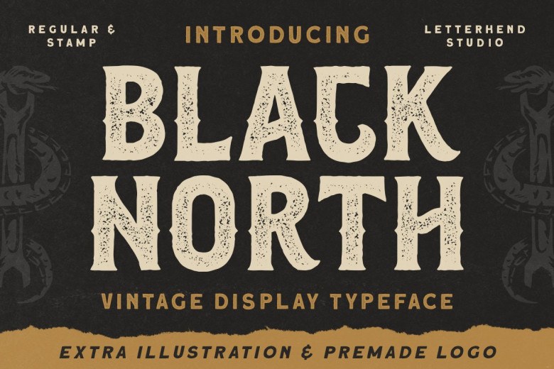 Black North Sans Serif typeface preview for Typography, Web Design
