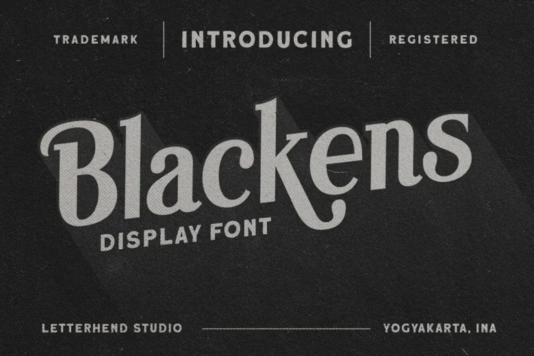 Blackens Sans Serif typeface preview for Typography, Web Design