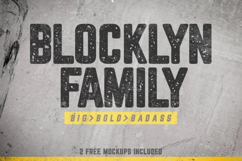 Blocklyn Sans Serif typeface preview for Typography, Web Design