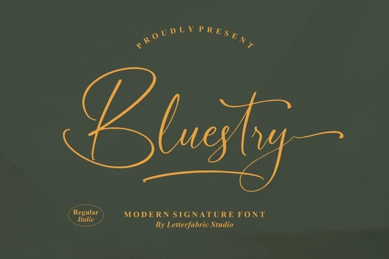 Bluestry Sans Serif typeface preview for Typography, Web Design