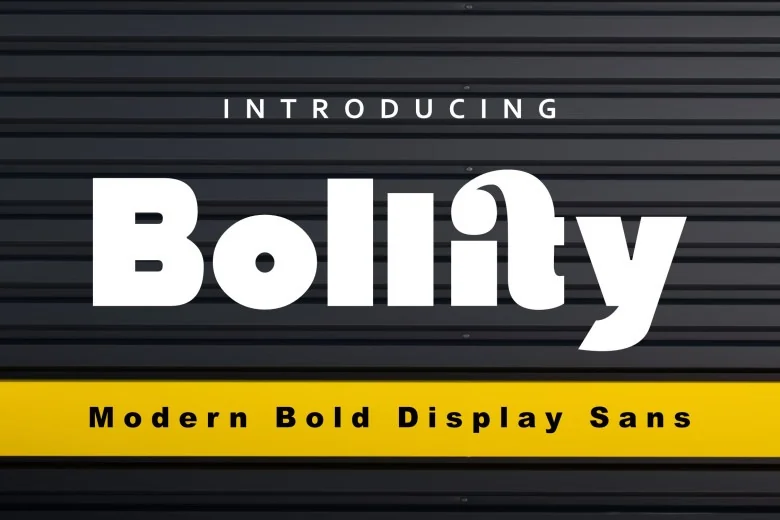 Bollity Sans Serif typeface preview for Typography, Web Design