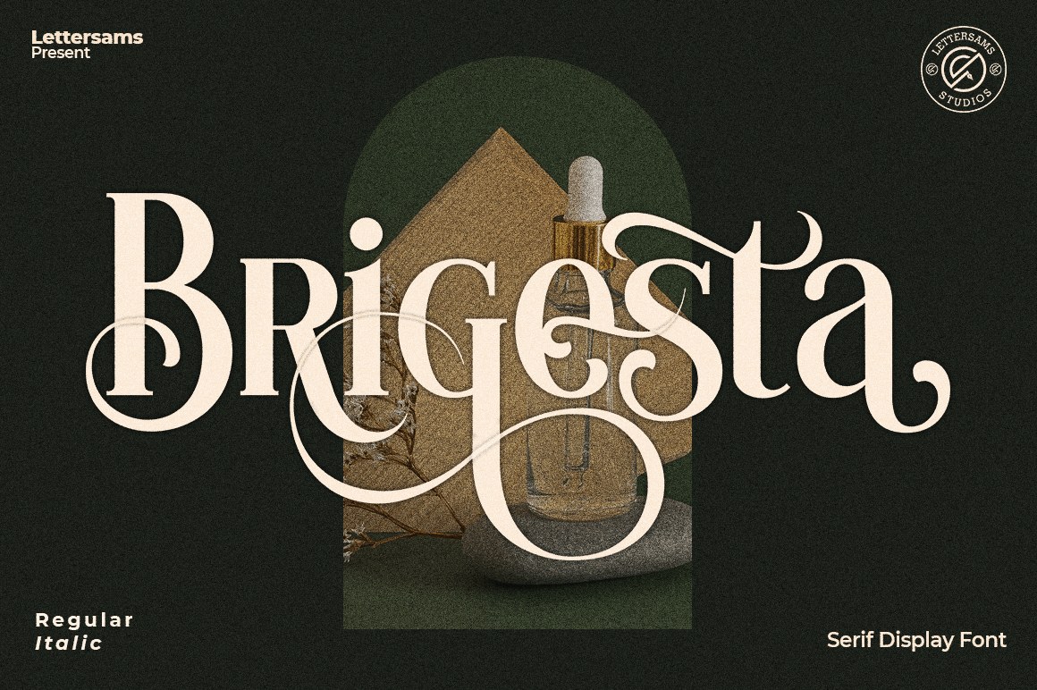 Brigesta Sans Serif typeface preview for Typography, Web Design