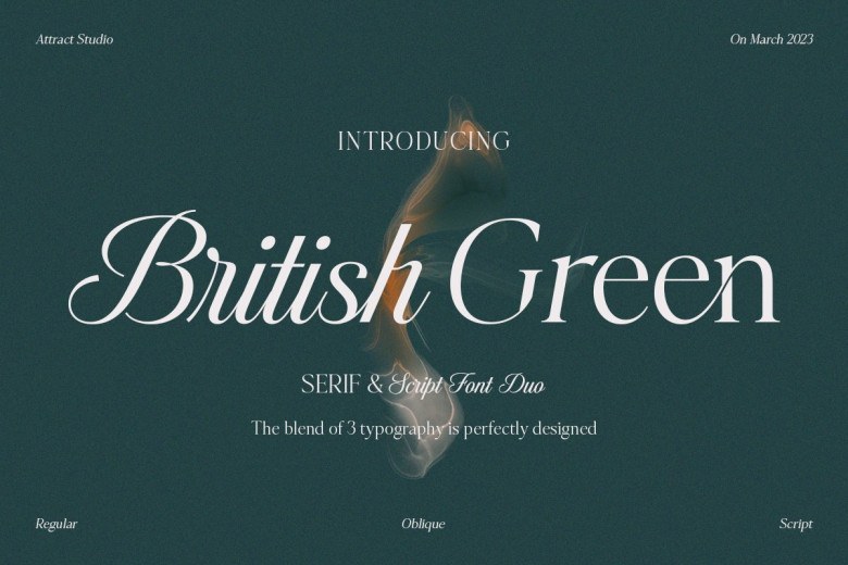 British Green Sans Serif typeface preview for Typography, Web Design