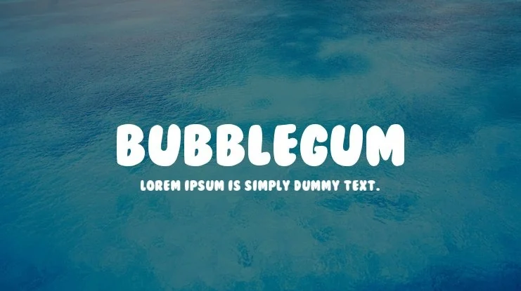 BubbleGum Sans Serif typeface preview for Typography, Web Design