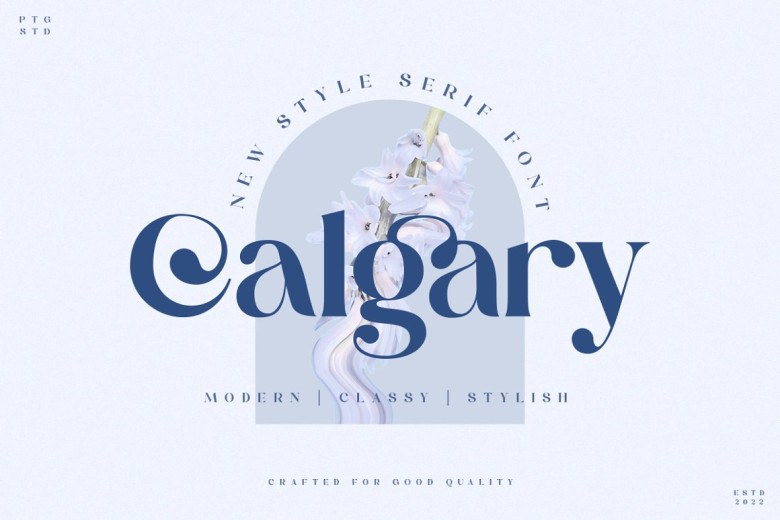 Calgary Sans Serif typeface preview for Typography, Web Design
