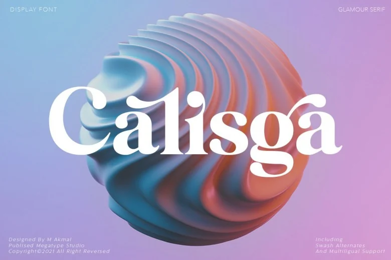Calisga Sans Serif typeface preview for Typography, Web Design