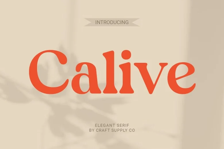 Calive Sans Serif typeface preview for Typography, Web Design
