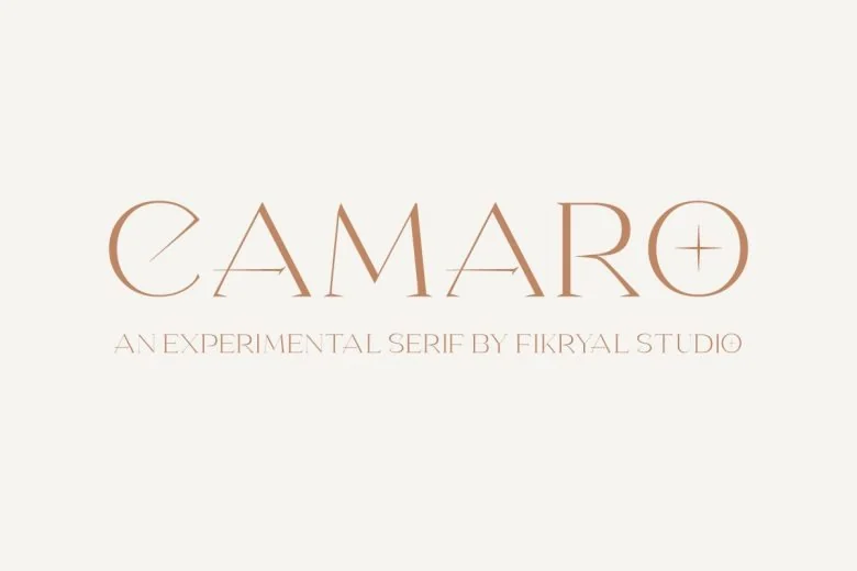 Camaro Sans Serif typeface preview for Typography, Web Design