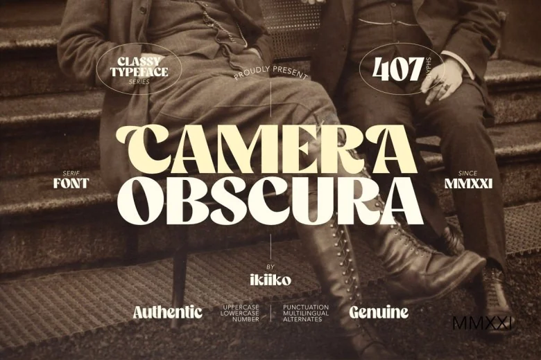 Camera Obscura Sans Serif typeface preview for Typography, Web Design