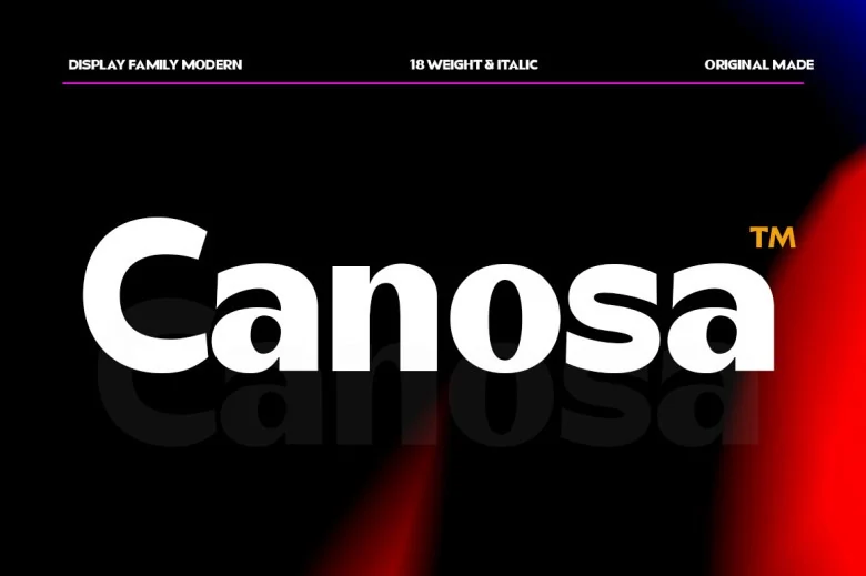 Canosa Sans Serif typeface preview for Typography, Web Design