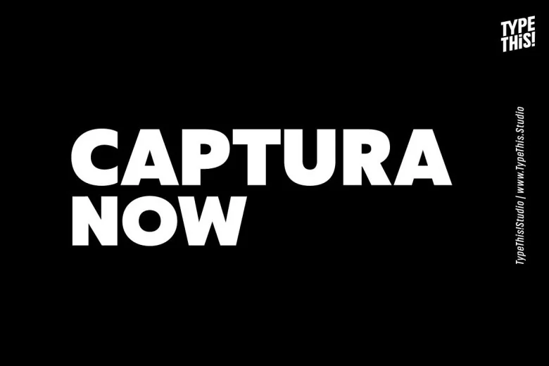 Captura Now Sans Serif typeface preview for Typography, Web Design