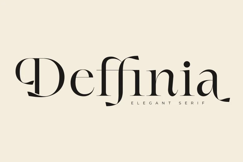 Deffinia Sans Serif typeface preview for Typography, Web Design