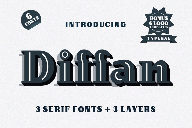 Diffan Sans Serif typeface preview for Typography, Web Design