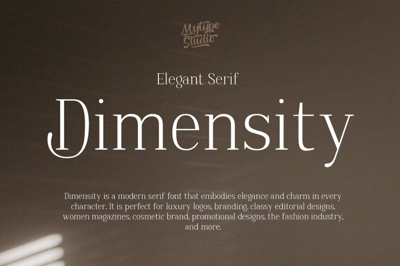 Dimensity Sans Serif typeface preview for Typography, Web Design
