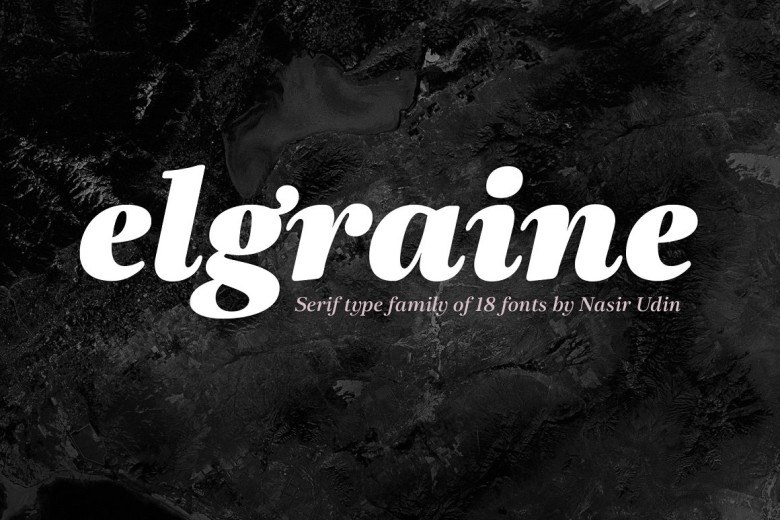 Elgraine Sans Serif typeface preview for Typography, Web Design