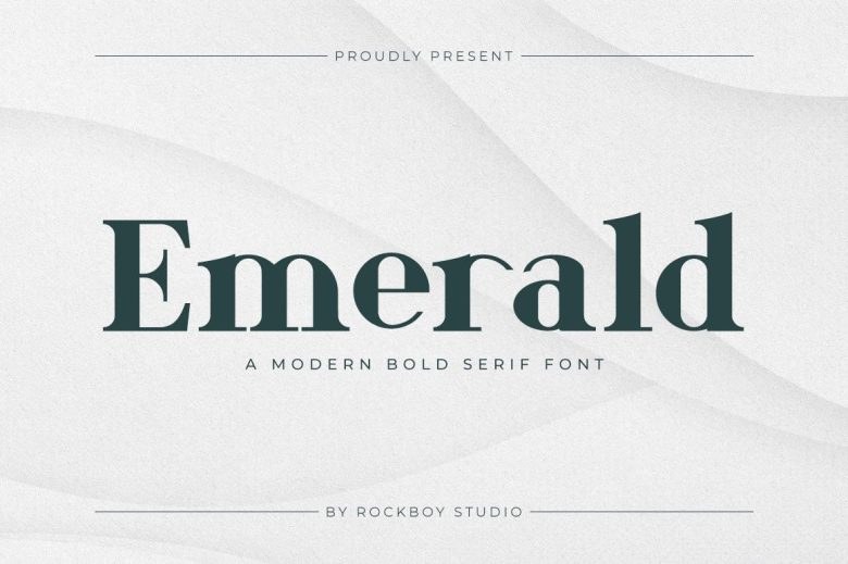 Emerald Sans Serif typeface preview for Typography, Web Design