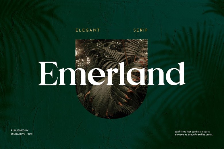 Emerland Sans Serif typeface preview for Typography, Web Design