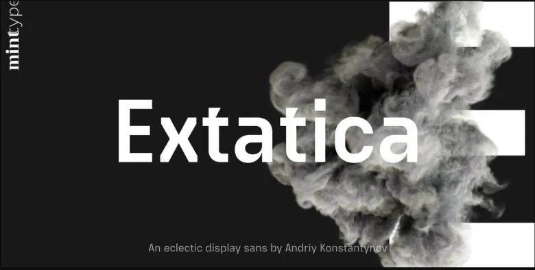 Extatica Free Sans Serif typeface preview for Typography, Web Design