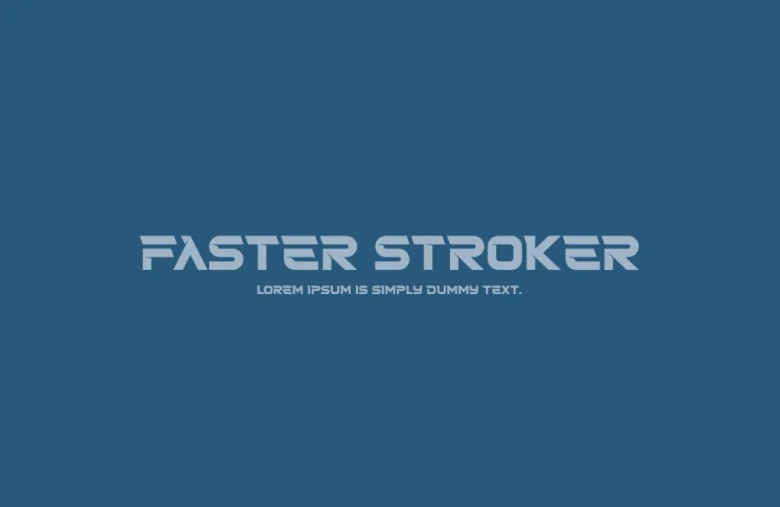 Faster Stroker Sans Serif typeface preview for Typography, Web Design