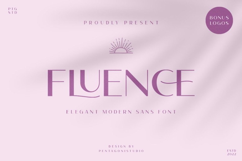 Fluence Sans Serif typeface preview for Typography, Web Design