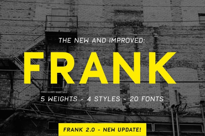 Frank Sans Serif typeface preview for Typography, Web Design