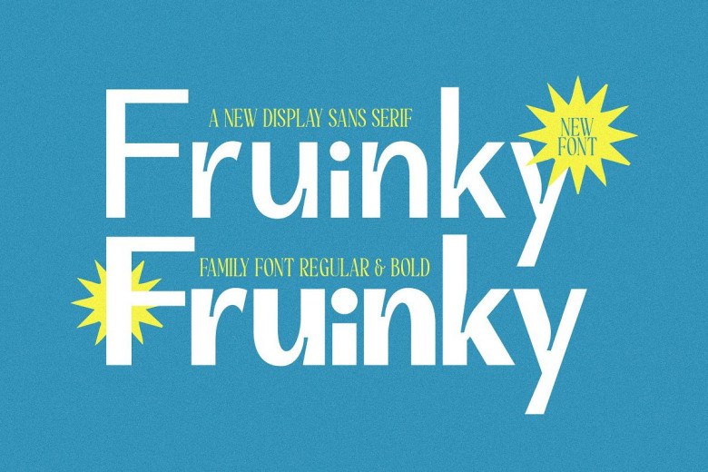 Fruinky Sans Serif typeface preview for Typography, Web Design