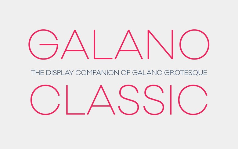 Galano Classic Sans Serif typeface preview for Typography, Web Design